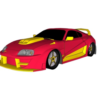 现代跑车su模型