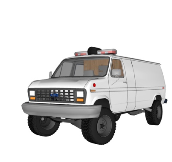 现代警车su模型