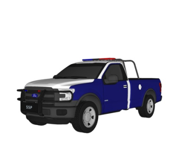 现代警车su模型