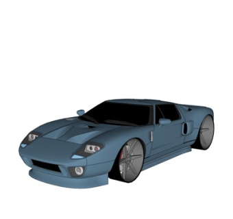 现代跑车su模型