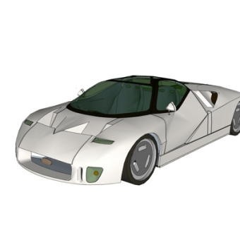 现代跑车su模型