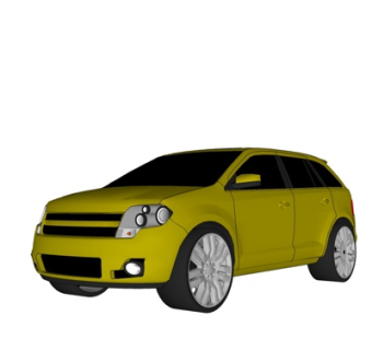 现代小汽车su模型