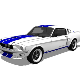 现代小汽车su模型