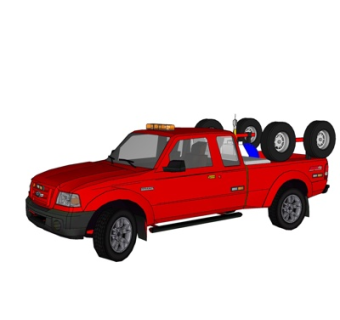 现代运输车su模型