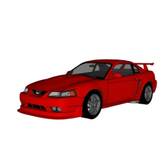 现代野马跑车su模型