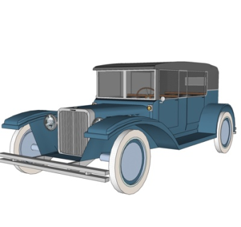 现代老爷车su模型