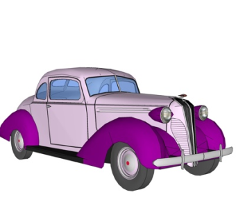 现代老爷车su模型