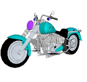 现代摩托车su模型