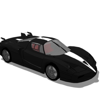 现代跑车su模型