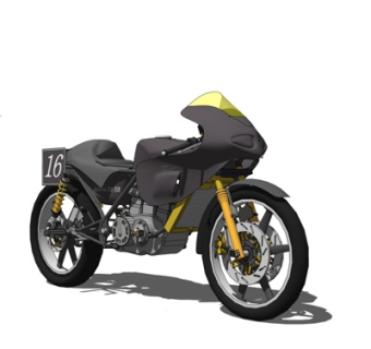 现代摩托车su模型