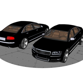 现代奥迪汽车su模型