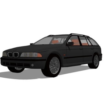 现代小汽车su模型