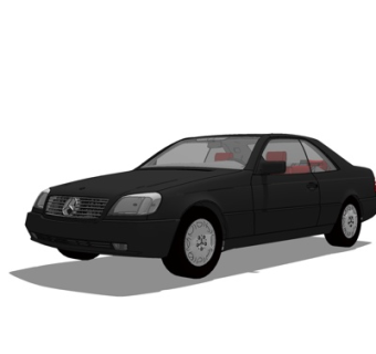 现代奔驰汽车su模型