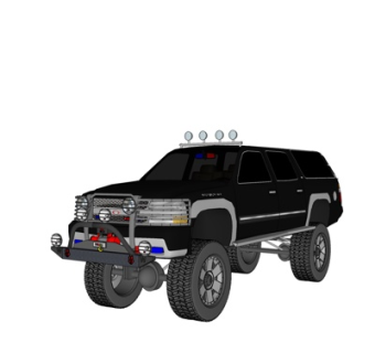 现代装甲车su模型