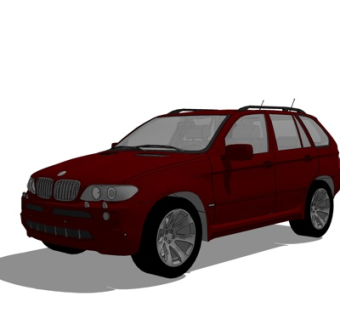 现代小汽车su模型