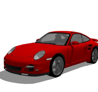 现代跑车su模型