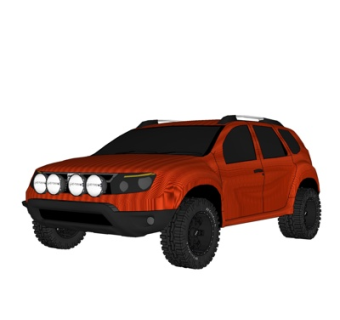 现代越野车su模型