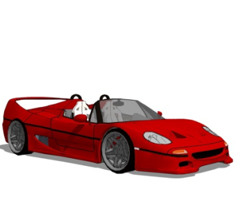 现代跑车su模型