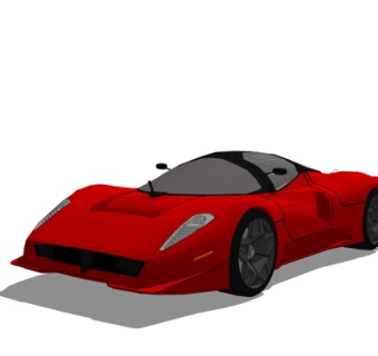 现代跑车su模型
