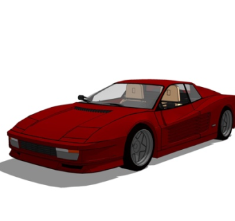 现代跑车su模型