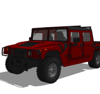 现代越野车su模型