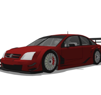 现代小汽车su模型