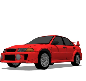 现代小汽车su模型