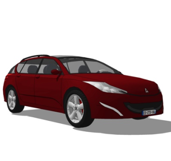 现代小汽车su模型