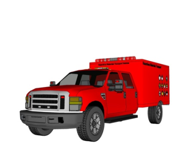 现代消防车su模型