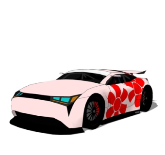 现代跑车su模型