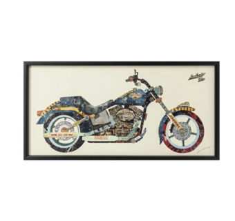 现代摩托车装饰画su模型