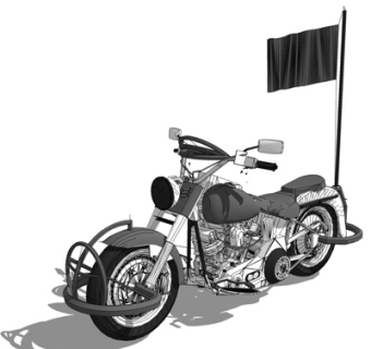 现代摩托车su模型