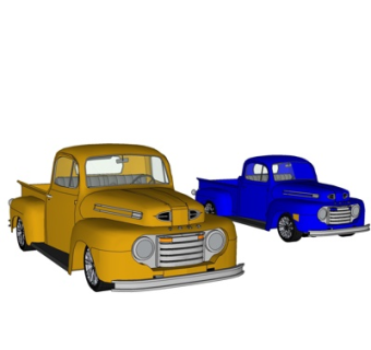 现代运输车su模型