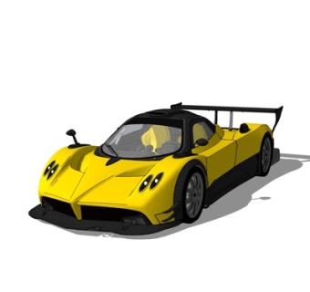 现代跑车su模型