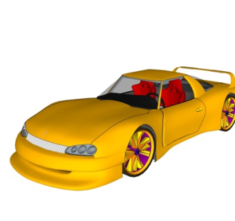 现代跑车su模型