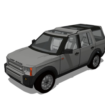 现代小汽车su模型