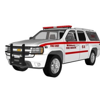 现代警车su模型