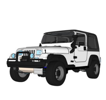 现代越野车su模型