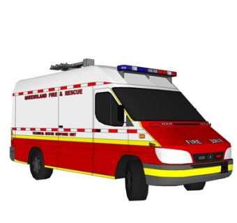 现代救护车su模型