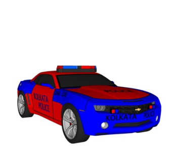 现代警车su模型