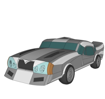 现代儿童玩具车su模型