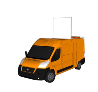 现代广告车su模型