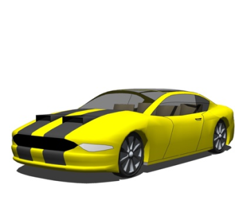 现代跑车su模型