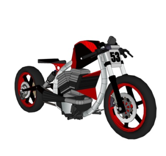 现代摩托车su模型