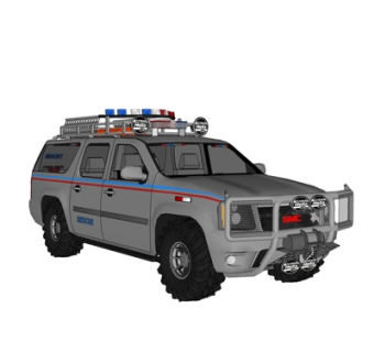 现代越野车su模型