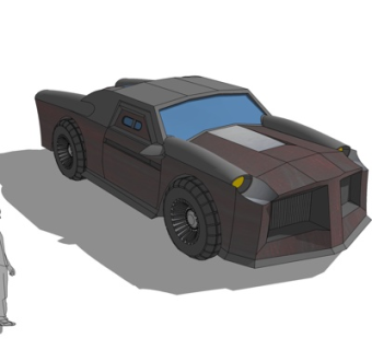 现代跑车su模型