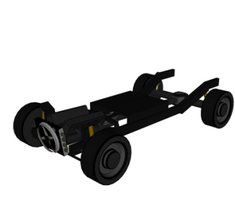 现代汽车底盘su模型