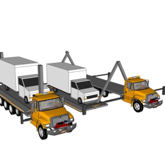 现代拖车su模型