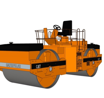 现代压路机su模型