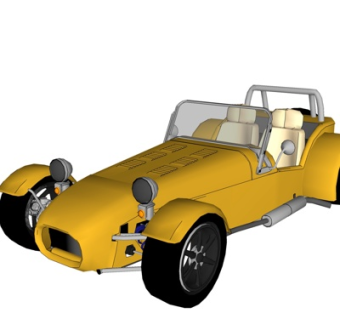 现代老爷车su模型